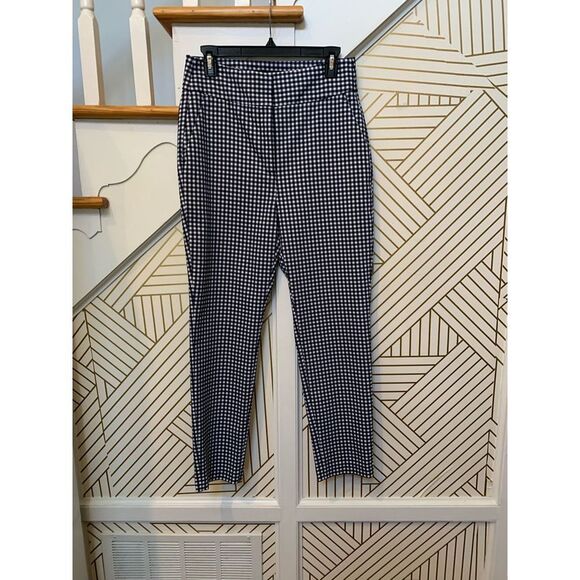 Zara Women Graham Business Pants Blue and White - Picture 1 of 7
